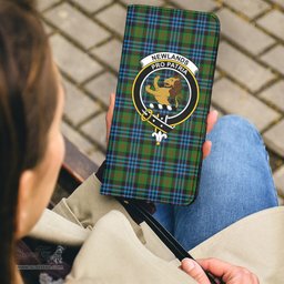 Scottish Newlands of Lauriston Clan Crest Tartan Clutch Purse