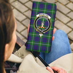 Scottish MacIntyre Hunting Modern Clan Crest Tartan Clutch Purse