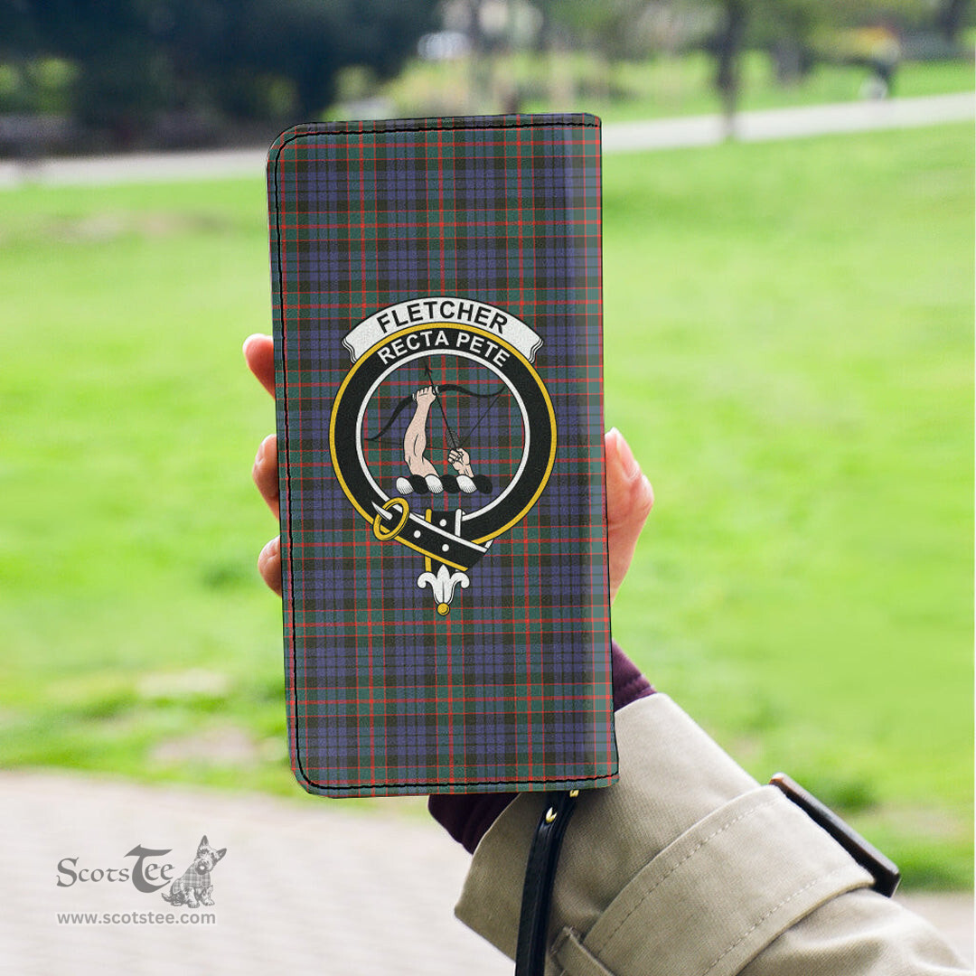 Scottish Fletcher of Dunans Clan Crest Tartan Clutch Purse