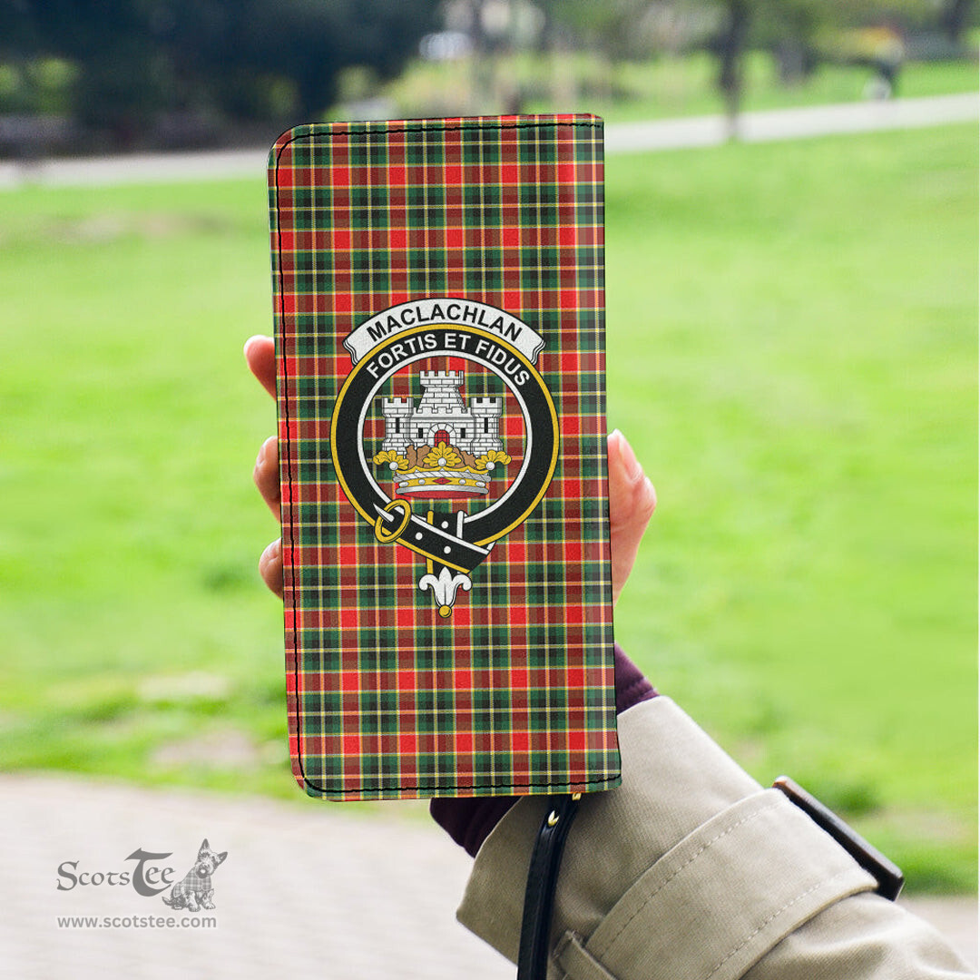 Scottish MacLachlan Hunting Modern Clan Crest Tartan Clutch Purse