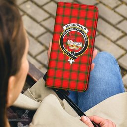 Scottish MacDonald of Sleat Clan Crest Tartan Clutch Purse