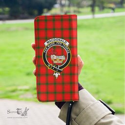 Scottish MacDonald of Sleat Clan Crest Tartan Clutch Purse