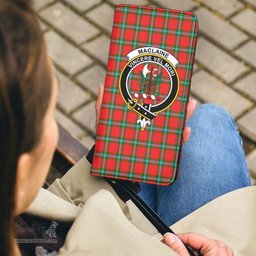 Scottish MacLaine of Loch Buie Clan Crest Tartan Clutch Purse