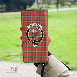 Scottish MacLaine of Loch Buie Clan Crest Tartan Clutch Purse