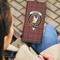 Scottish Lindsay Weathered Clan Crest Tartan Clutch Purse