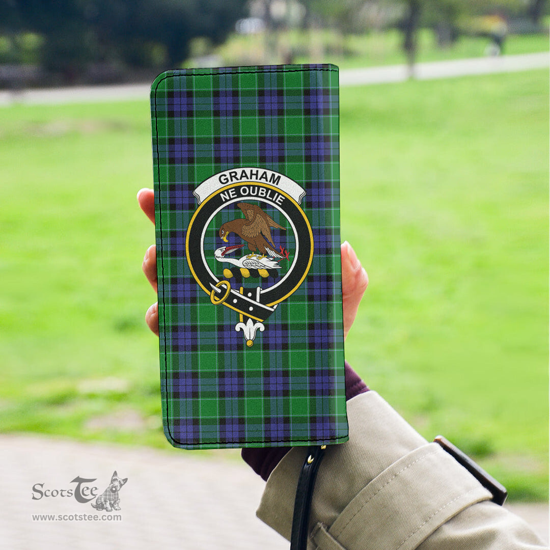 Scottish Graham of Menteith Modern Clan Crest Tartan Clutch Purse