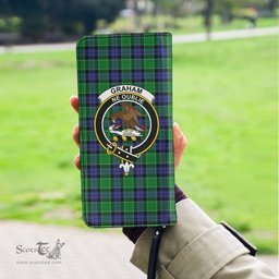 Scottish Graham of Menteith Modern Clan Crest Tartan Clutch Purse