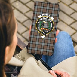 Scottish MacLaren Weathered Clan Crest Tartan Clutch Purse