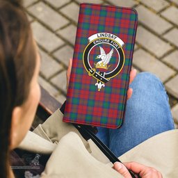 Scottish Lindsay Modern Clan Crest Tartan Clutch Purse