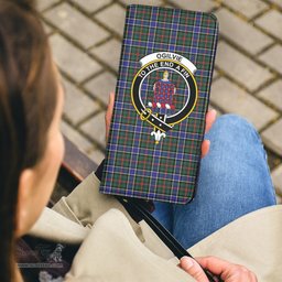 Scottish Ogilvie Hunting Modern Clan Crest Tartan Clutch Purse