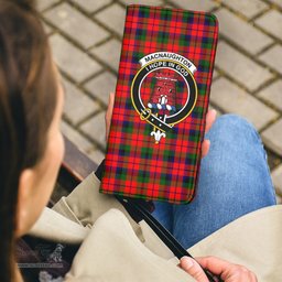 Scottish MacNaughton Modern Clan Crest Tartan Clutch Purse