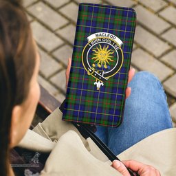 Scottish MacLeod of Harris Modern Clan Crest Tartan Clutch Purse