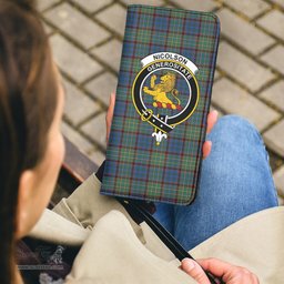 Scottish Nicolson Hunting Ancient Clan Crest Tartan Clutch Purse