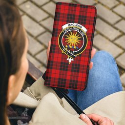 Scottish MacLeod of Raasay Clan Crest Tartan Clutch Purse