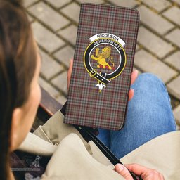 Scottish Nicolson Hunting Weathered Clan Crest Tartan Clutch Purse