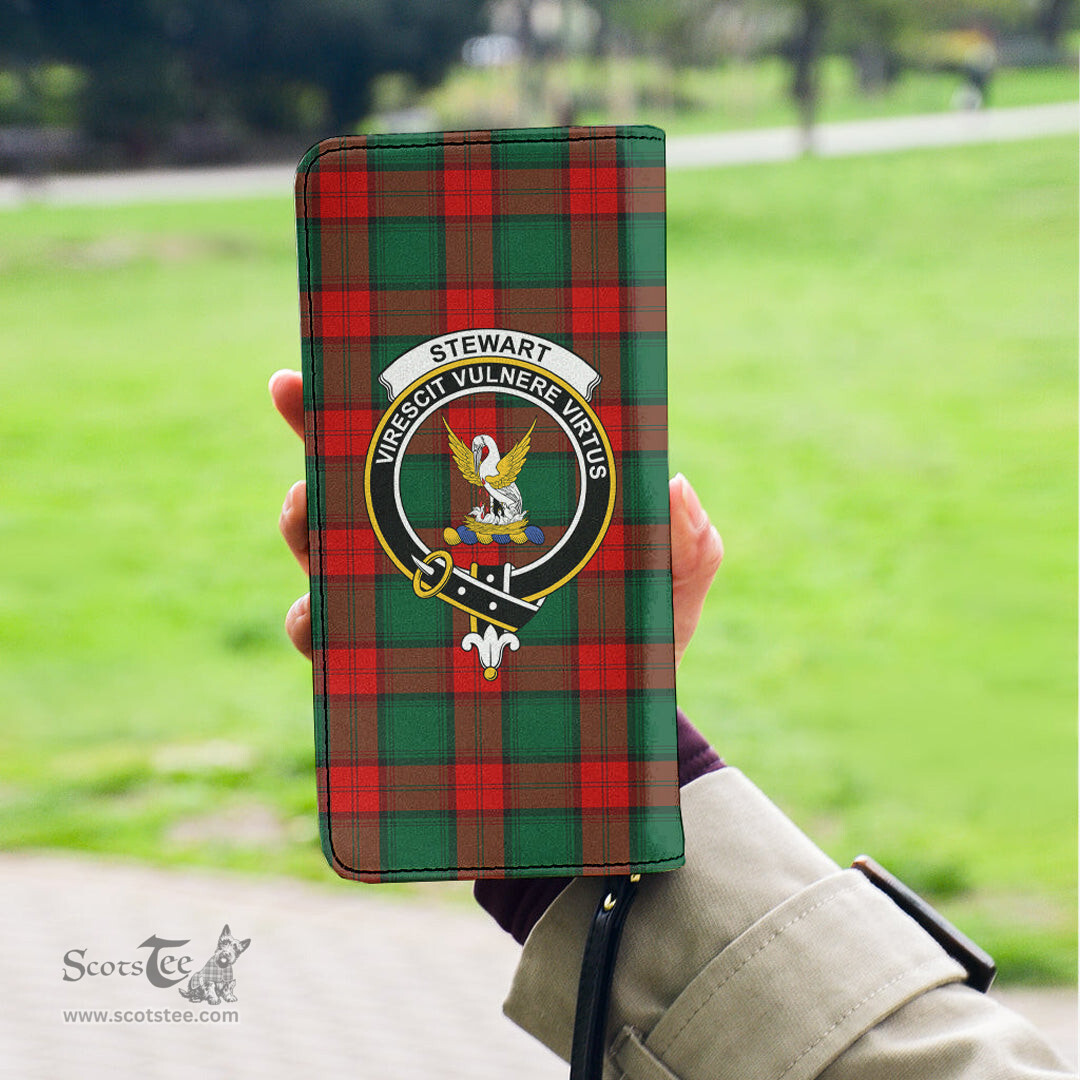 Scottish Stewart Atholl Modern Clan Crest Tartan Clutch Purse