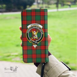 Scottish Stewart Atholl Modern Clan Crest Tartan Clutch Purse