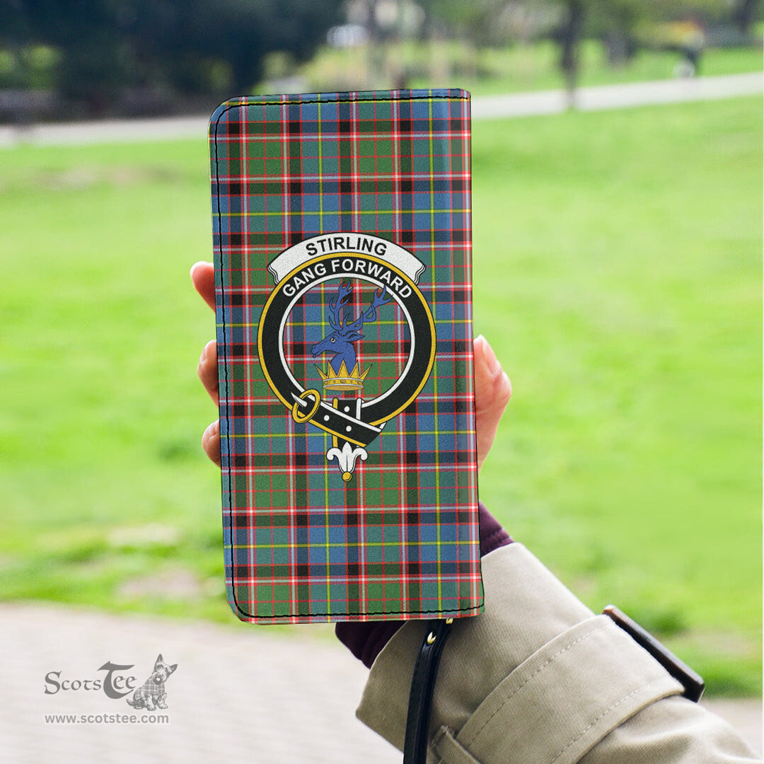 Scottish Stirling Bannockburn District Clan Crest Tartan Clutch Purse