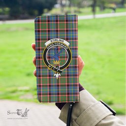 Scottish Stirling Bannockburn District Clan Crest Tartan Clutch Purse