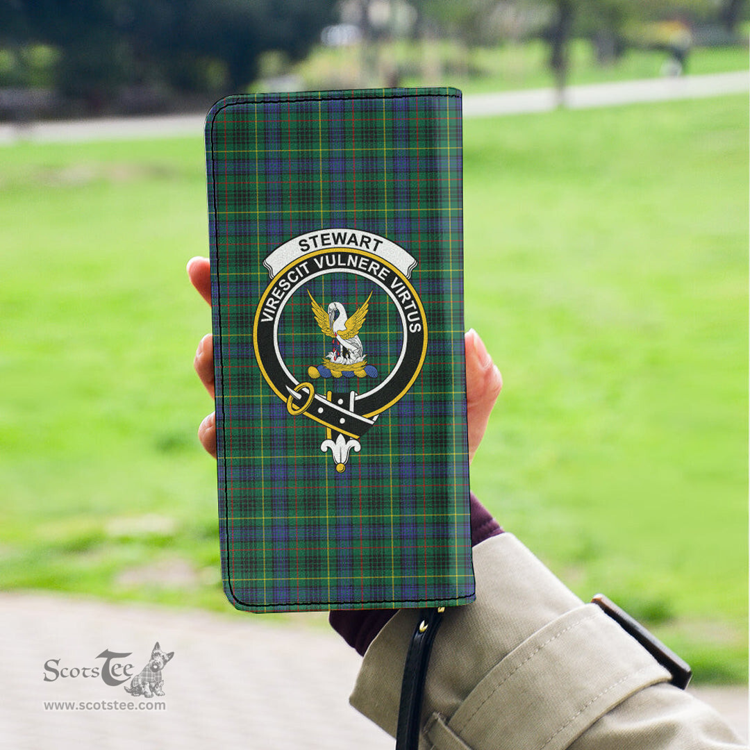 Scottish Stewart Hunting Modern Clan Crest Tartan Clutch Purse
