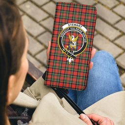 Scottish Stewart Royal Modern Clan Crest Tartan Clutch Purse