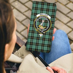 Scottish Wallace Hunting Ancient Clan Crest Tartan Clutch Purse