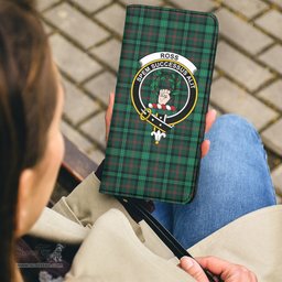 Scottish Ross Hunting Modern Clan Crest Tartan Clutch Purse