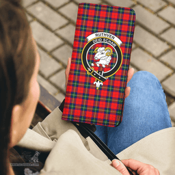 Scottish Ruthven Modern Clan Crest Tartan Clutch Purse