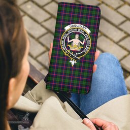 Scottish Urquhart Modern Clan Crest Tartan Clutch Purse