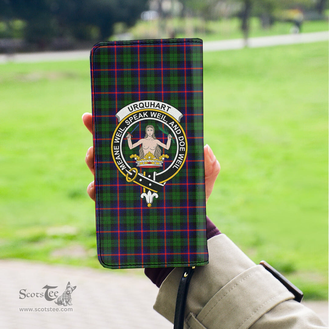 Scottish Urquhart Modern Clan Crest Tartan Clutch Purse
