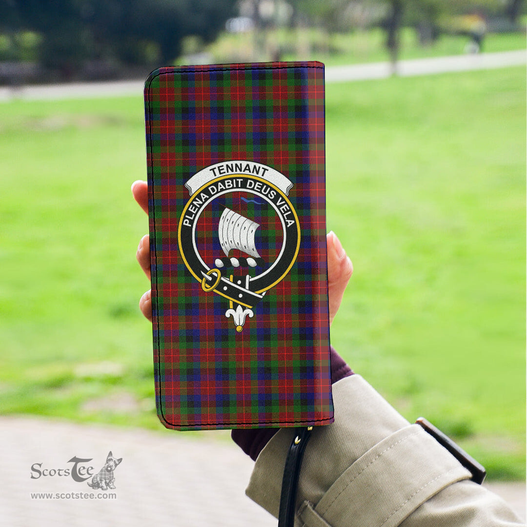 Scottish Tennant Clan Crest Tartan Clutch Purse