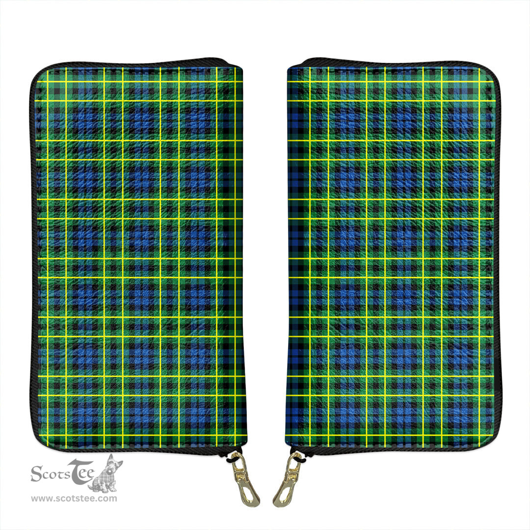 Scottish Campbell of Breadalbane Ancient Clan Tartan Leather Clutch Purse
