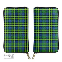 Scottish Campbell of Breadalbane Ancient Clan Tartan Leather Clutch Purse