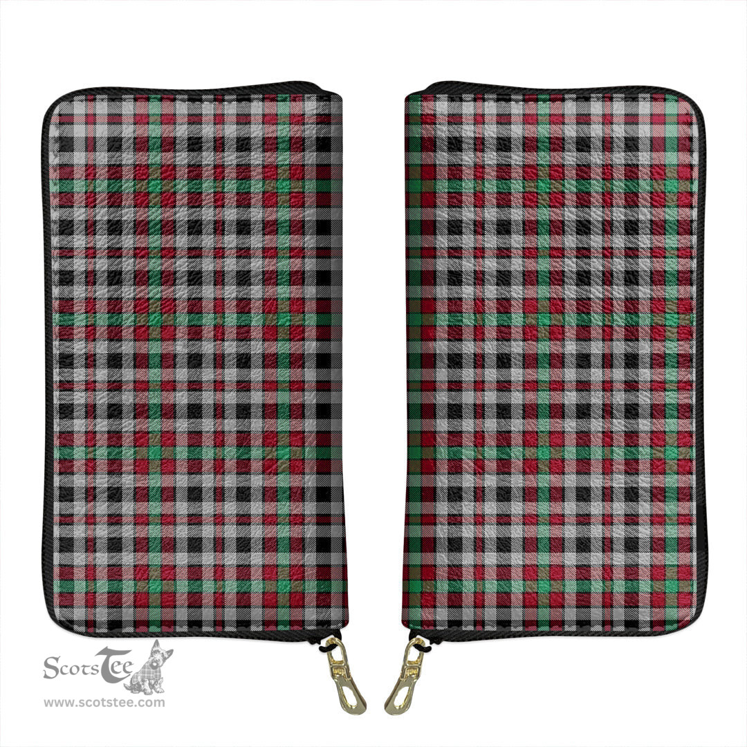 Scottish Borthwick Ancient Clan Tartan Leather Clutch Purse