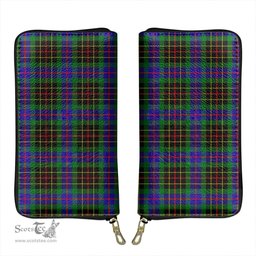 Scottish Brodie Hunting Modern Clan Tartan Leather Clutch Purse