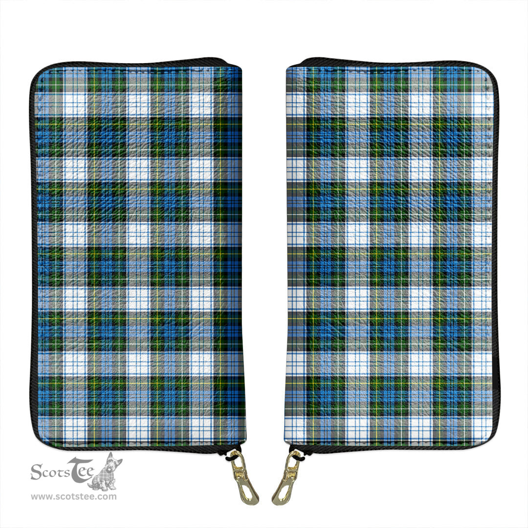Scottish Campbell Dress Clan Tartan Leather Clutch Purse
