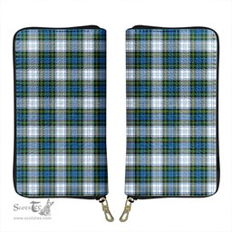Scottish Campbell Dress Clan Tartan Leather Clutch Purse