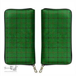 Scottish Don (Tribe of Mar) Clan Tartan Leather Clutch Purse