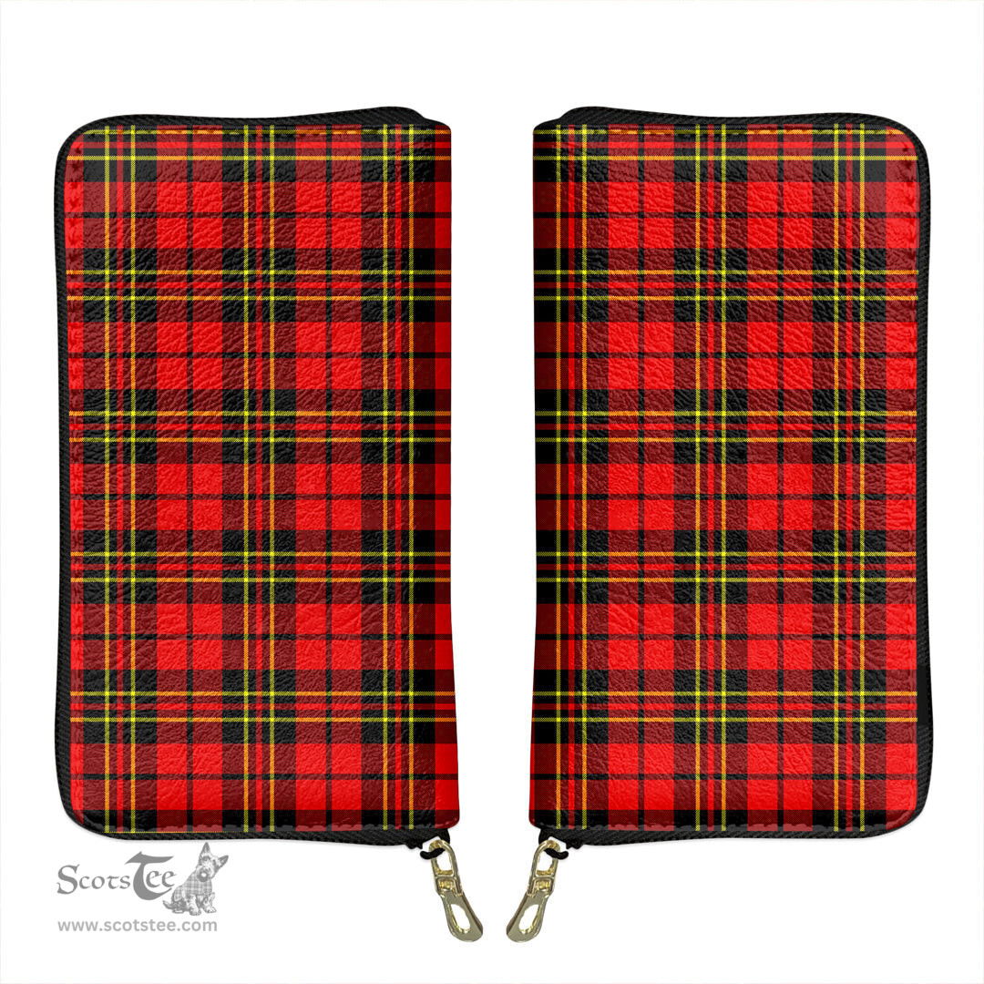 Scottish Brodie Modern Clan Tartan Leather Clutch Purse