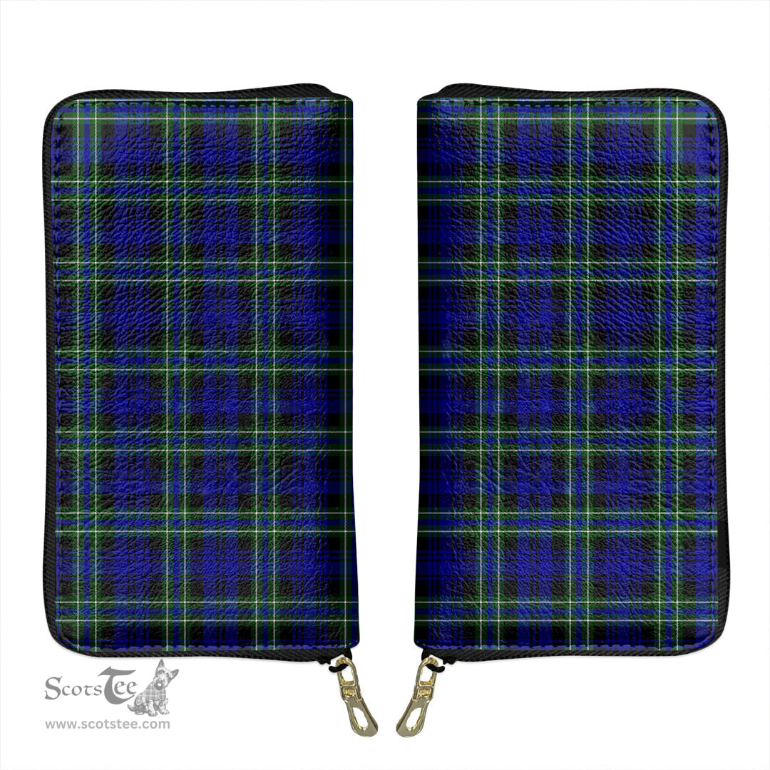 Scottish Arbuthnot Modern Clan Tartan Leather Clutch Purse