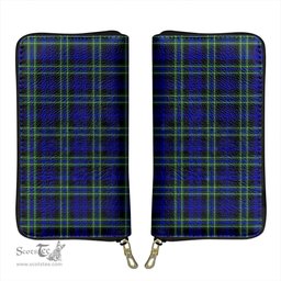 Scottish Arbuthnot Modern Clan Tartan Leather Clutch Purse