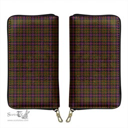 Scottish Cochrane Modern Clan Tartan Leather Clutch Purse