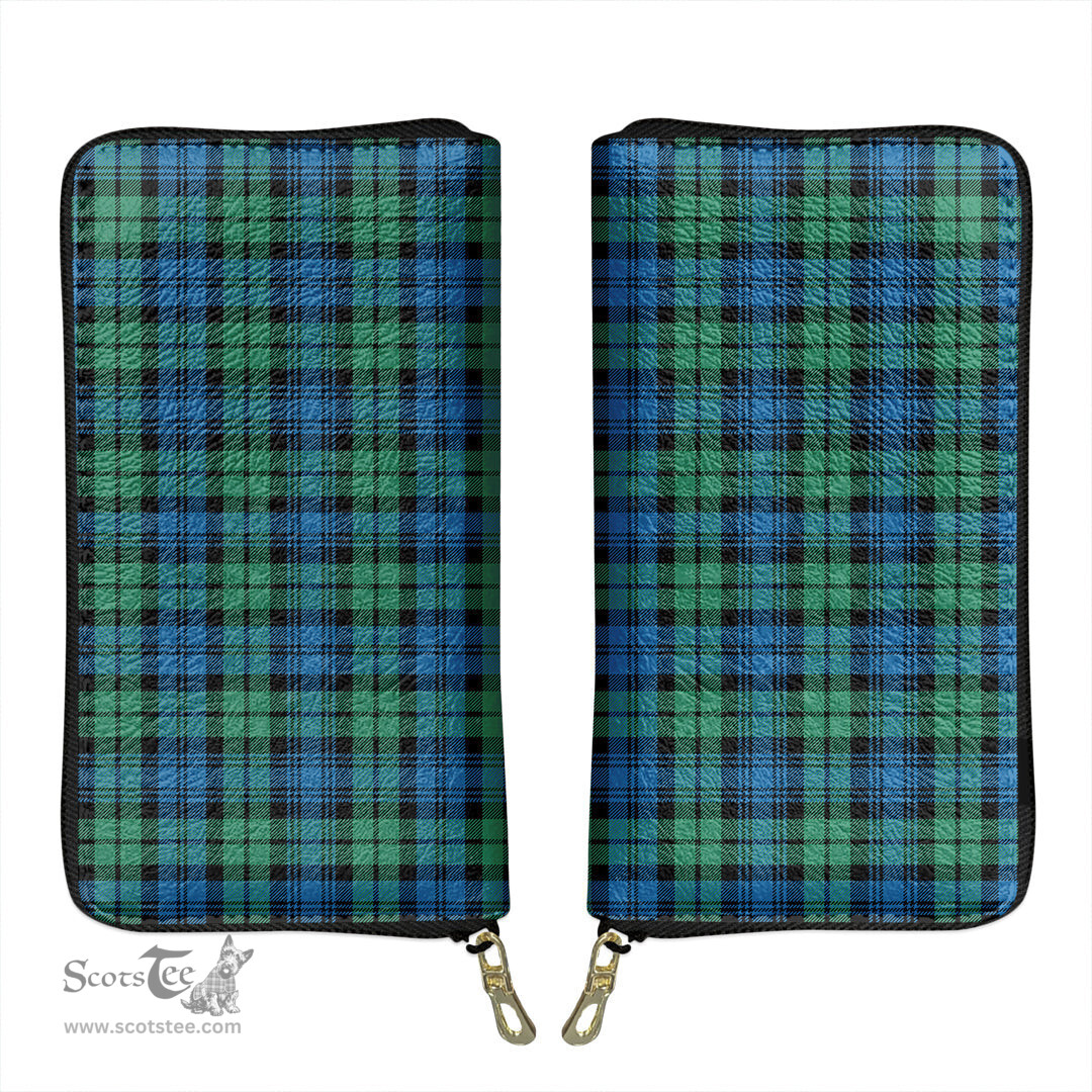 Scottish Campbell Ancient 01 Clan Tartan Leather Clutch Purse