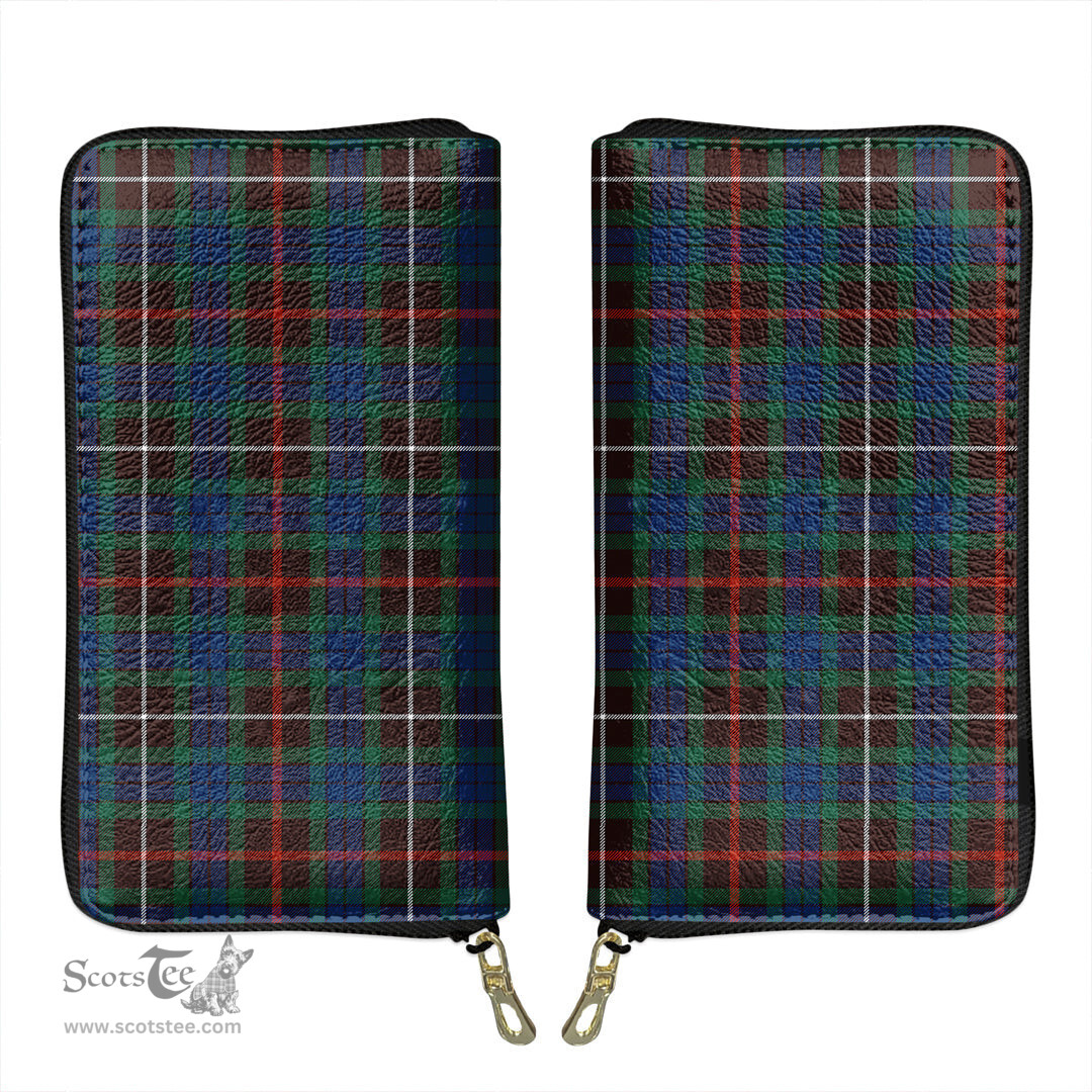 Scottish Fraser Hunting Ancient Clan Tartan Leather Clutch Purse
