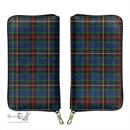 Scottish Fraser Hunting Ancient Clan Tartan Leather Clutch Purse