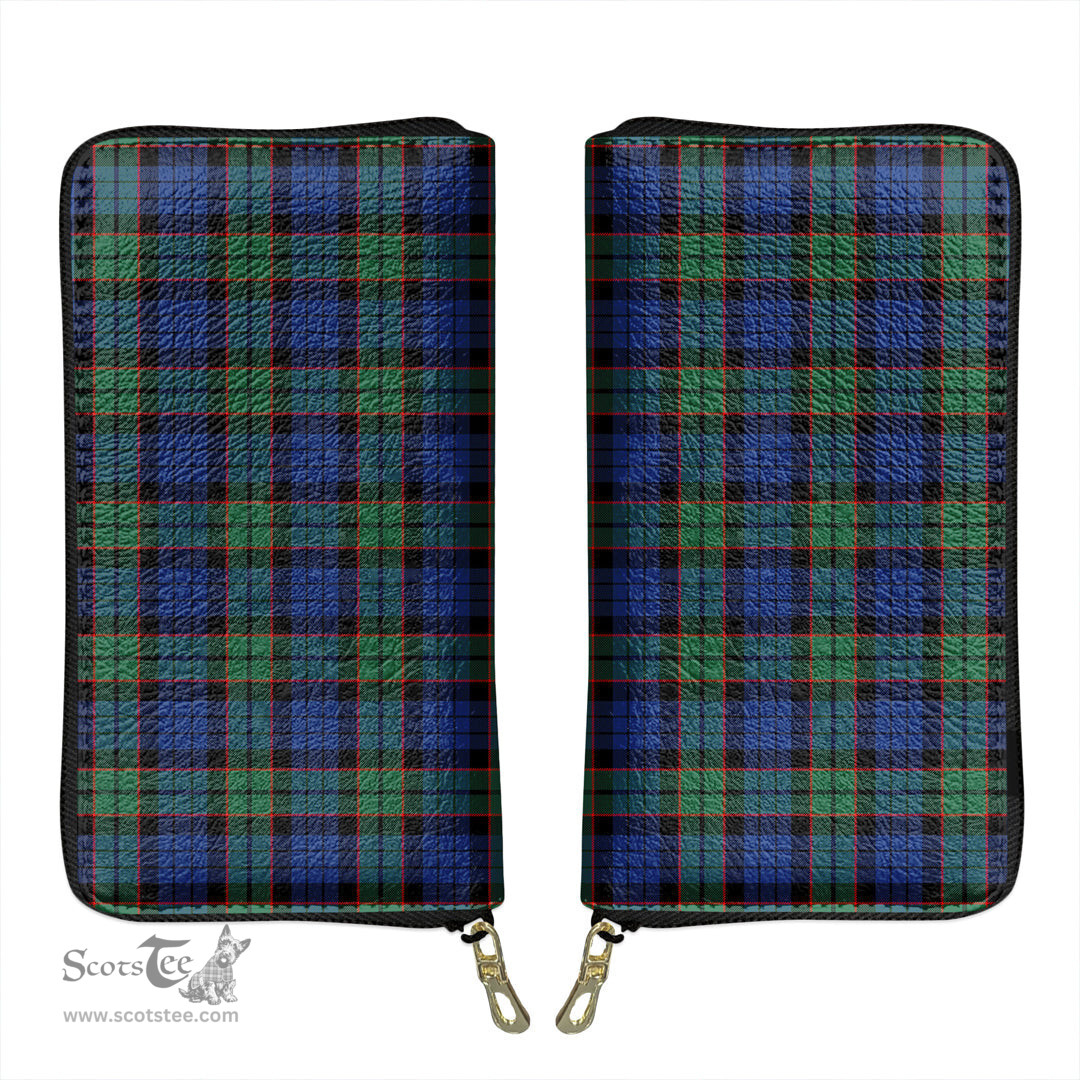 Scottish Fletcher Ancient Clan Tartan Leather Clutch Purse
