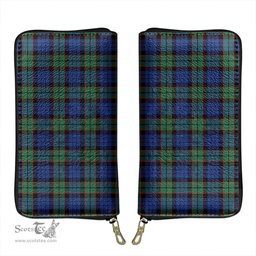 Scottish Fletcher Ancient Clan Tartan Leather Clutch Purse