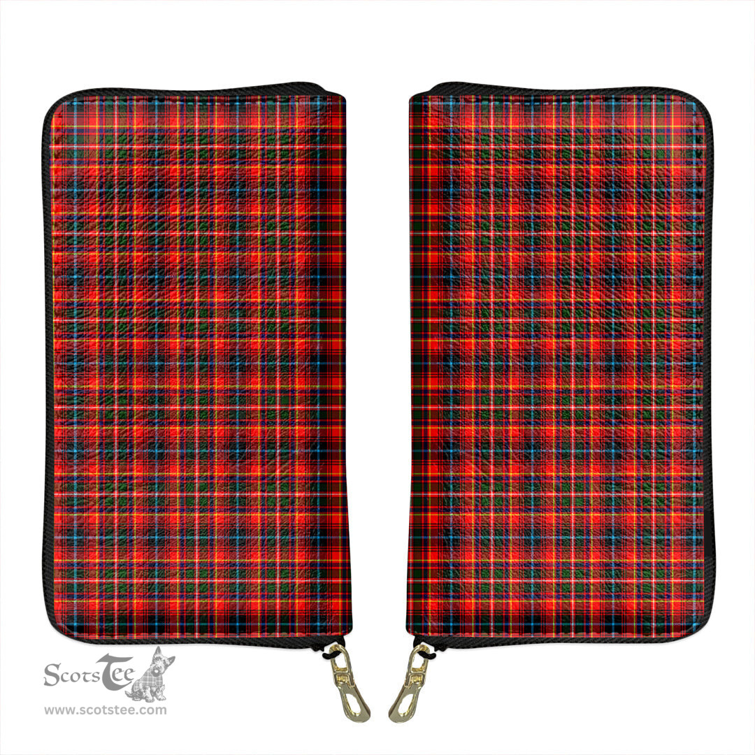 Scottish Innes Modern Clan Tartan Leather Clutch Purse