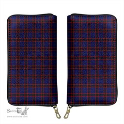 Scottish Home Modern Clan Tartan Leather Clutch Purse