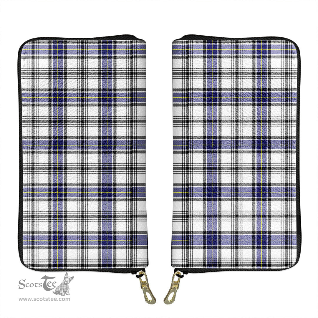 Scottish Hannay Modern Clan Tartan Leather Clutch Purse